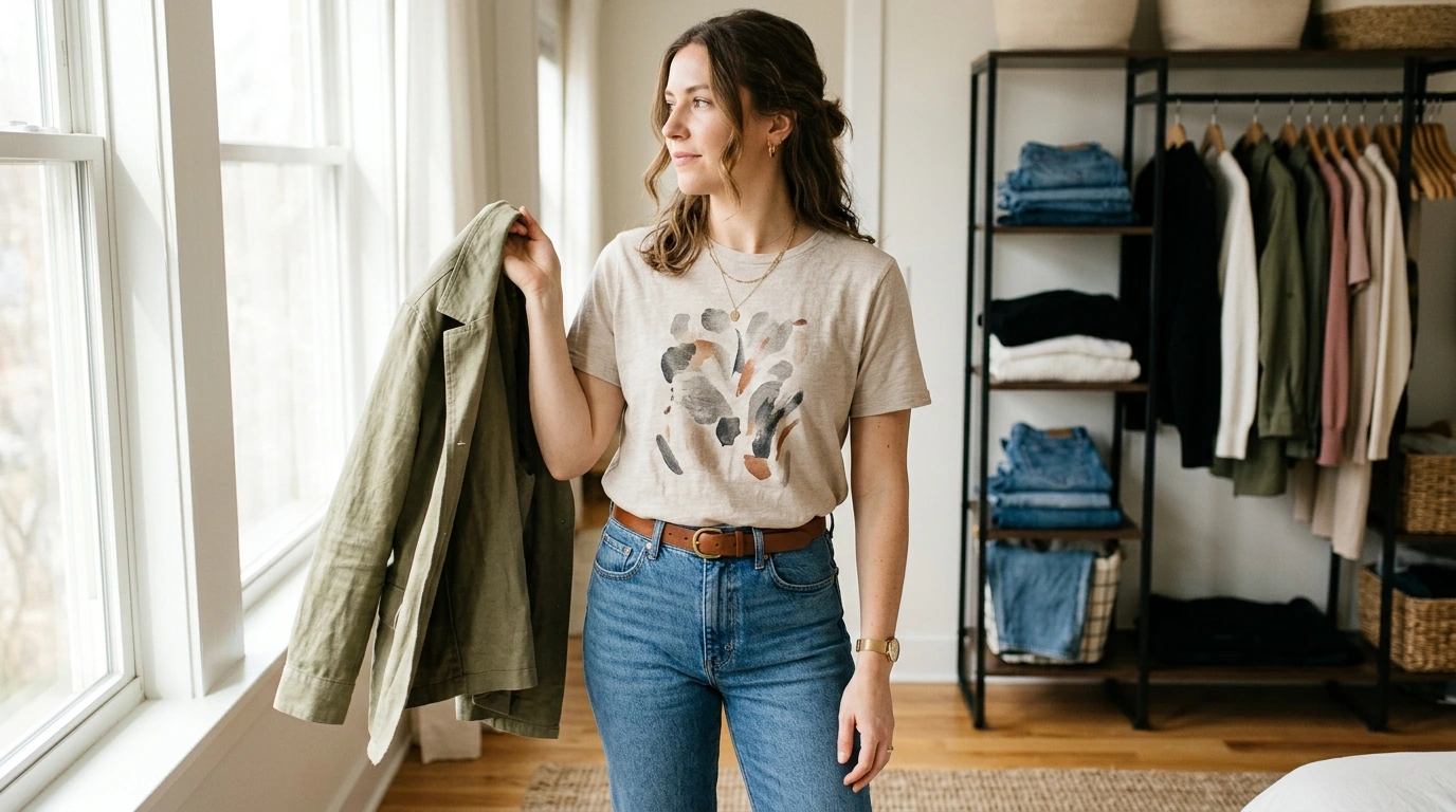 Guess Women’s Beige Printed Tee: Fit, Styling & Care